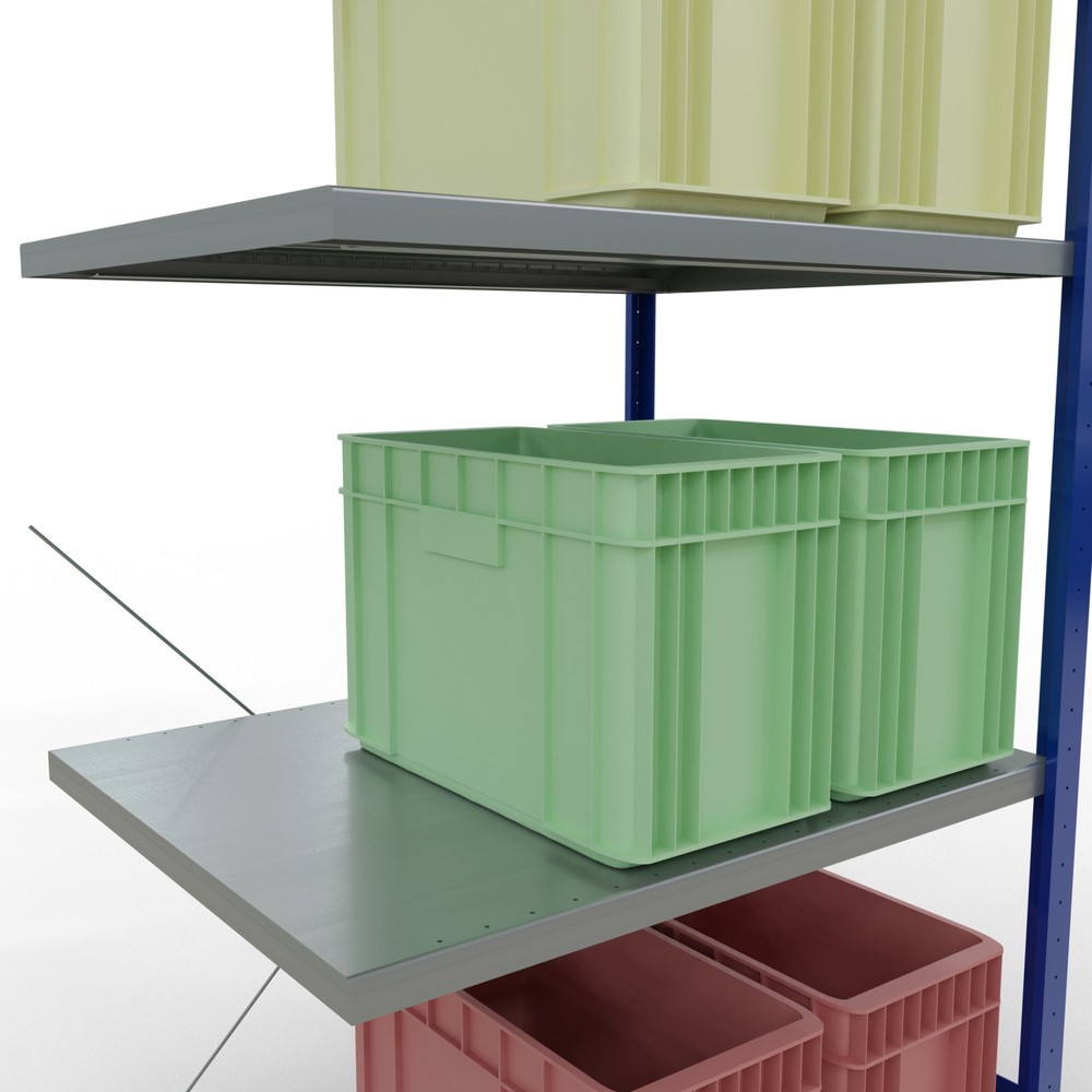 Productafbeelding nr. 4: Legbordstelling SCHULTE steekmontage, AE, VL 330 kg, gentiaanblauw / verzinkt, hxbxd 2.000 x 1.000 x 800 mm
