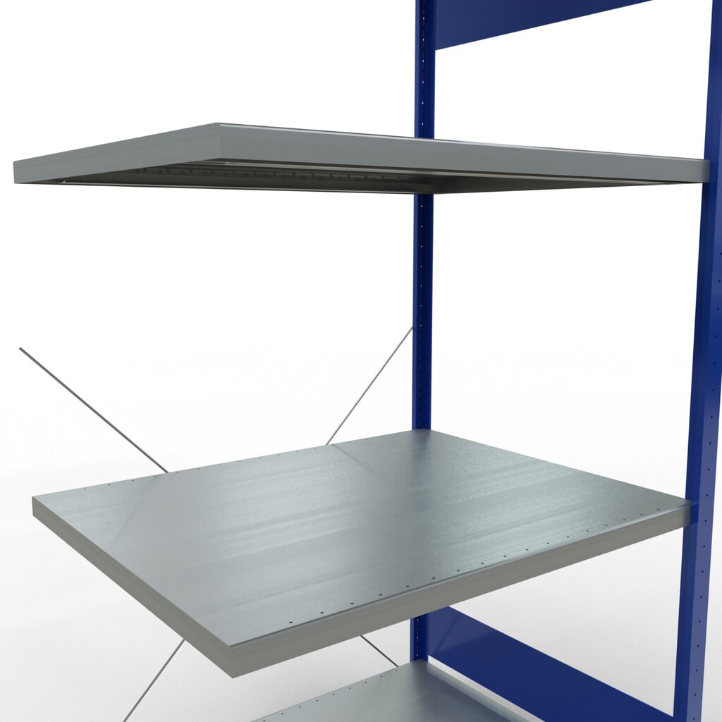 Legbordstelling SCHULTE steekmontage, AE, VL 330 kg, gentiaanblauw / verzinkt, hxbxd 2.000 x 1.000 x 800 mm Productafbeelding nr. 5: Legbordstelling SCHULTE steekmontage, AE, VL 330 kg, gentiaanblauw / verzinkt, hxbxd 2.000 x 1.000 x 800 mm