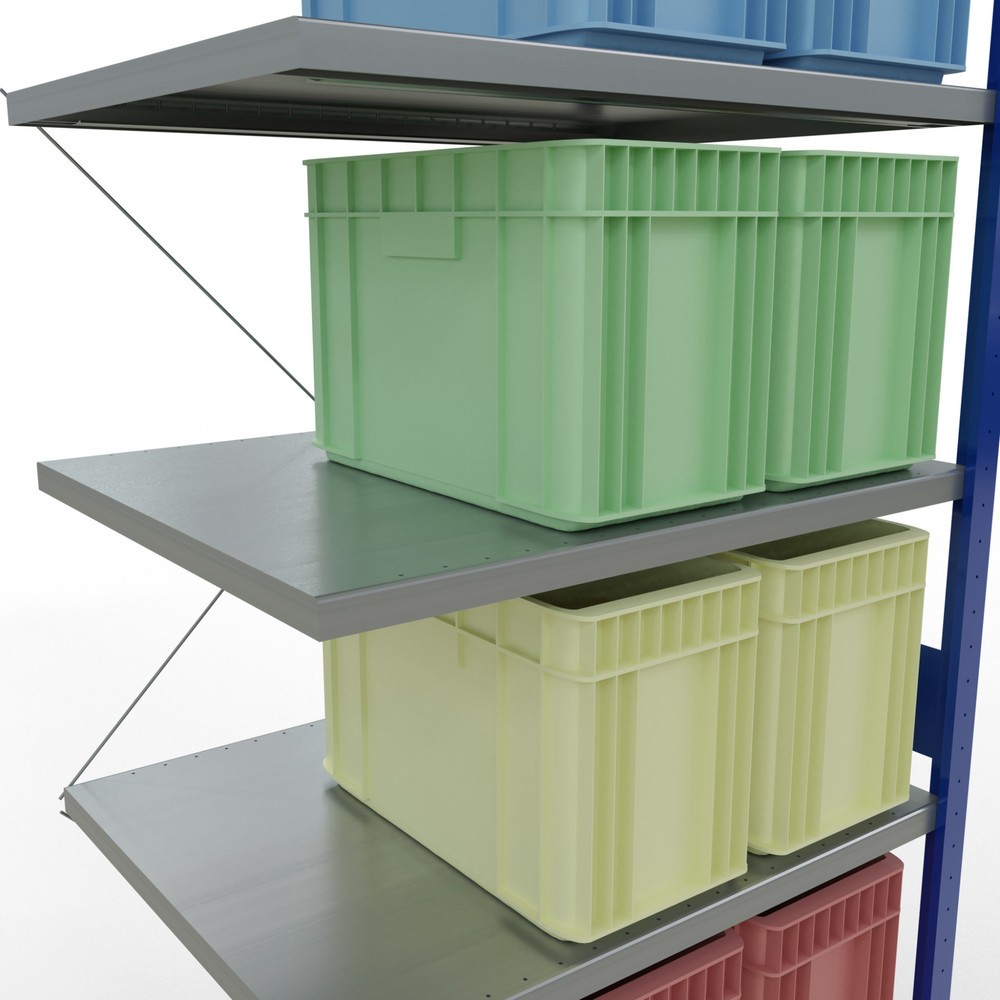 Productafbeelding nr. 4: Legbordstelling SCHULTE steekmontage, AE, VL 330 kg, gentiaanblauw / verzinkt, hxbxd 3.000 x 1.000 x 800 mm
