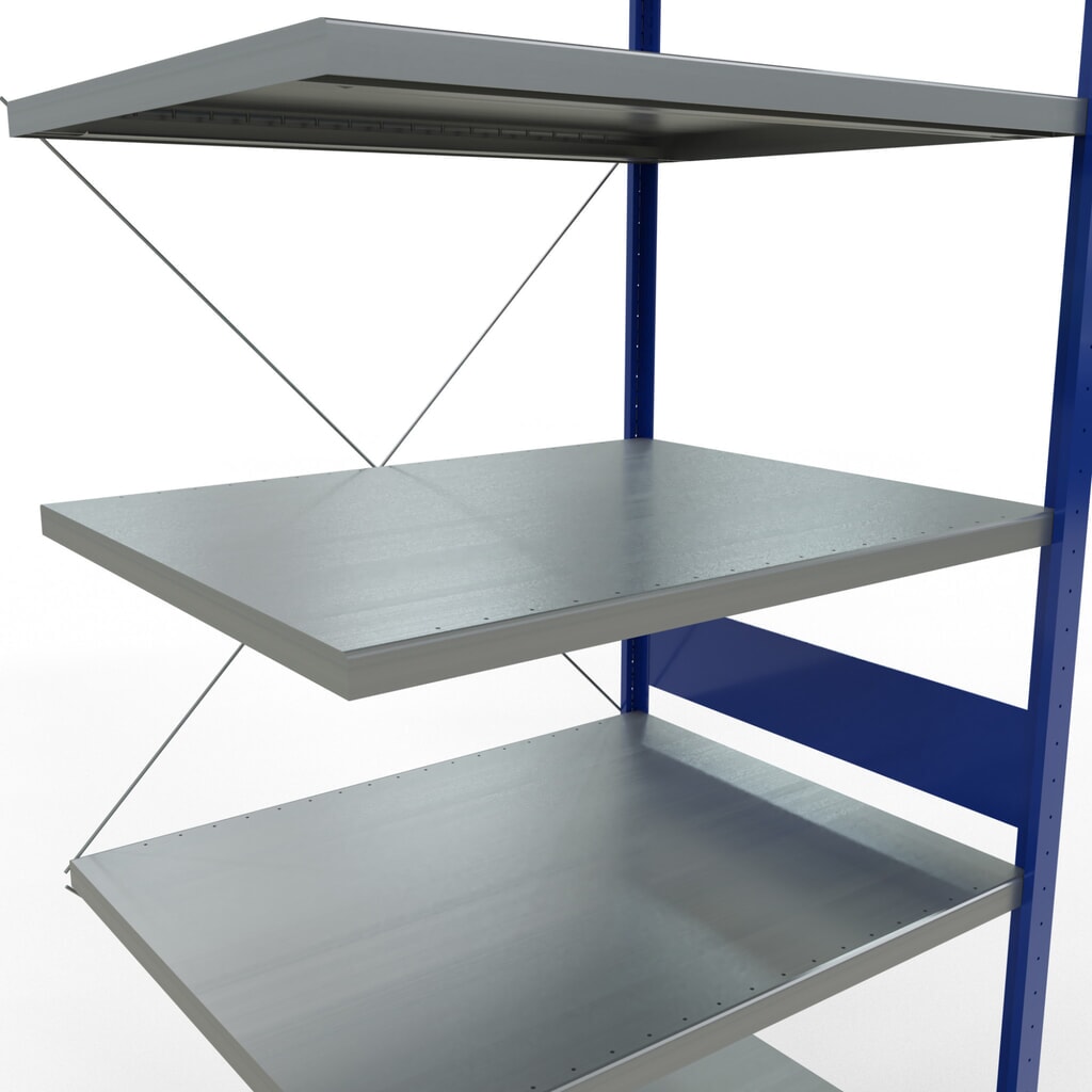 Legbordstelling SCHULTE steekmontage, AE, VL 330 kg, gentiaanblauw / verzinkt, hxbxd 3.000 x 1.000 x 800 mm Productafbeelding nr. 5: Legbordstelling SCHULTE steekmontage, AE, VL 330 kg, gentiaanblauw / verzinkt, hxbxd 3.000 x 1.000 x 800 mm