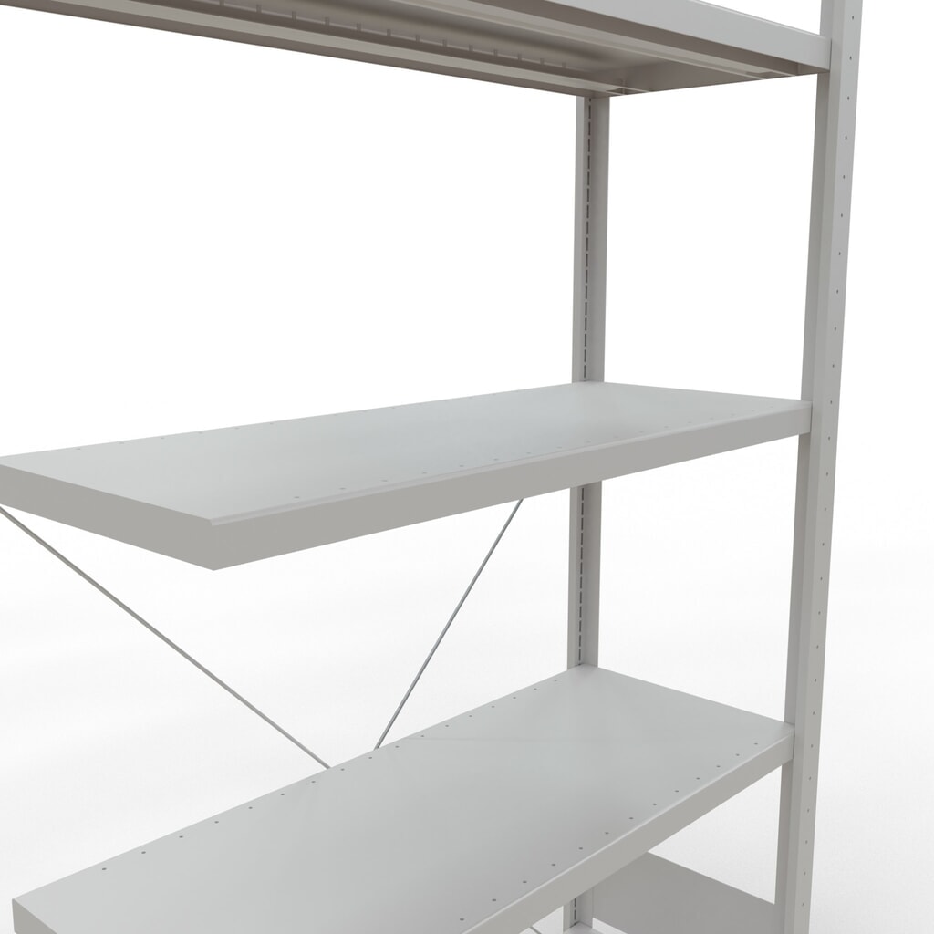 Legbordstelling SCHULTE steekmontage, AE, VL 330 kg, lichtgrijs, hxbxd 2.000 x 1.000 x 400 mm Productafbeelding nr. 5: Legbordstelling SCHULTE steekmontage, AE, VL 330 kg, lichtgrijs, hxbxd 2.000 x 1.000 x 400 mm