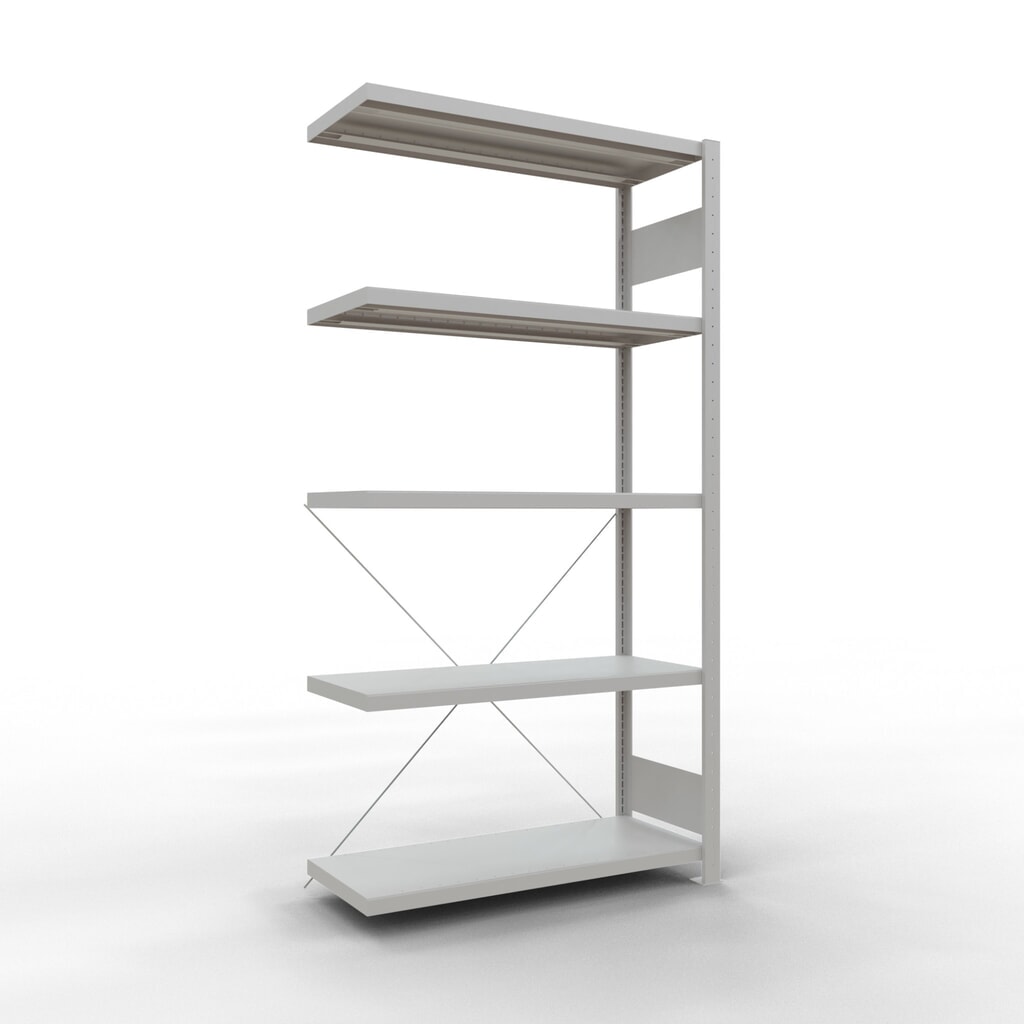 Productafbeelding nr. 1: Legbordstelling SCHULTE steekmontage, AE, VL 330 kg, lichtgrijs, hxbxd 2.000 x 1.000 x 400 mm
