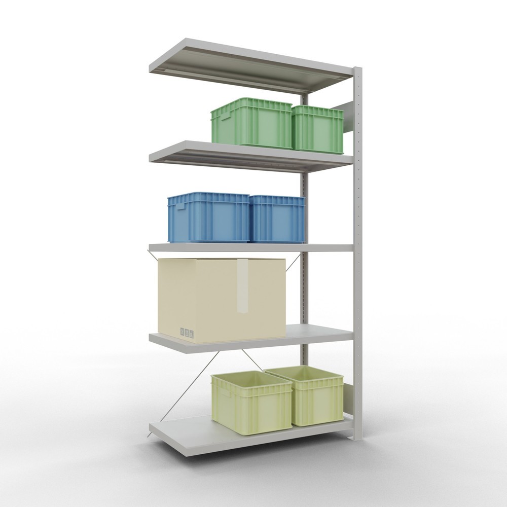 Productafbeelding nr. 3: Legbordstelling SCHULTE steekmontage, AE, VL 330 kg, lichtgrijs, hxbxd 2.000 x 1.000 x 500 mm