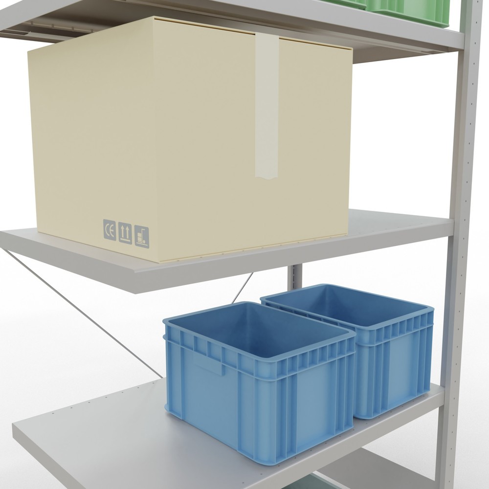 Productafbeelding nr. 4: Legbordstelling SCHULTE steekmontage, AE, VL 330 kg, lichtgrijs, hxbxd 2.000 x 1.000 x 600 mm