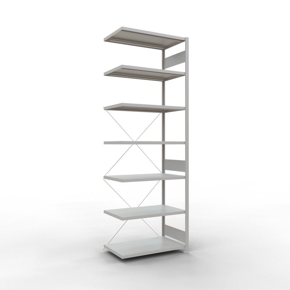 Product afbeelding: Legbordstelling SCHULTE steekmontage, AE, VL 330 kg, lichtgrijs, hxbxd 3.000 x 1.000 x 600 mm