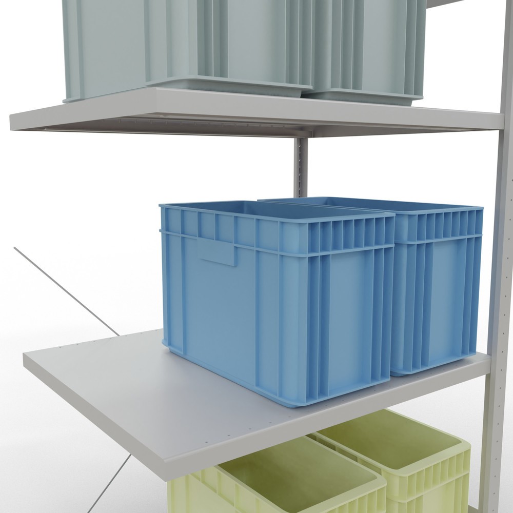 Productafbeelding nr. 4: Legbordstelling SCHULTE steekmontage, AE, VL 330 kg, lichtgrijs, hxbxd 2.000 x 1.000 x 800 mm