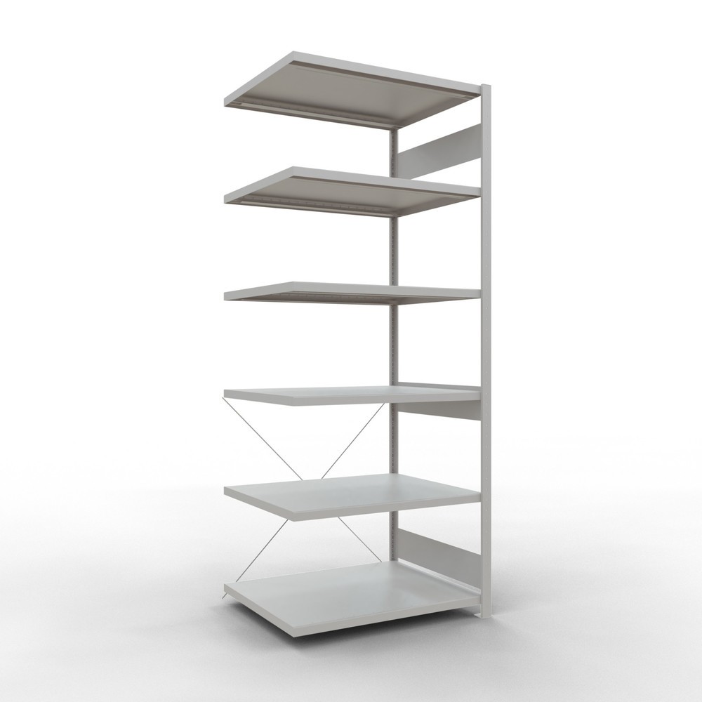 Product afbeelding: Legbordstelling SCHULTE steekmontage, AE, VL 330 kg, lichtgrijs, hxbxd 2.500 x 1.000 x 800 mm