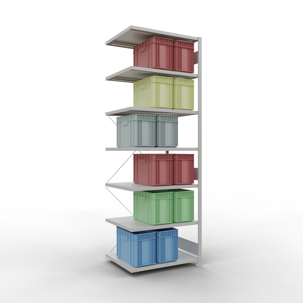 Productafbeelding nr. 3: Legbordstelling SCHULTE inhaakmontage, aanbouwelement, schapbelasting 330 kg, lichtgrijs, h x b x d 3.000 x 1.000 x 800 mm