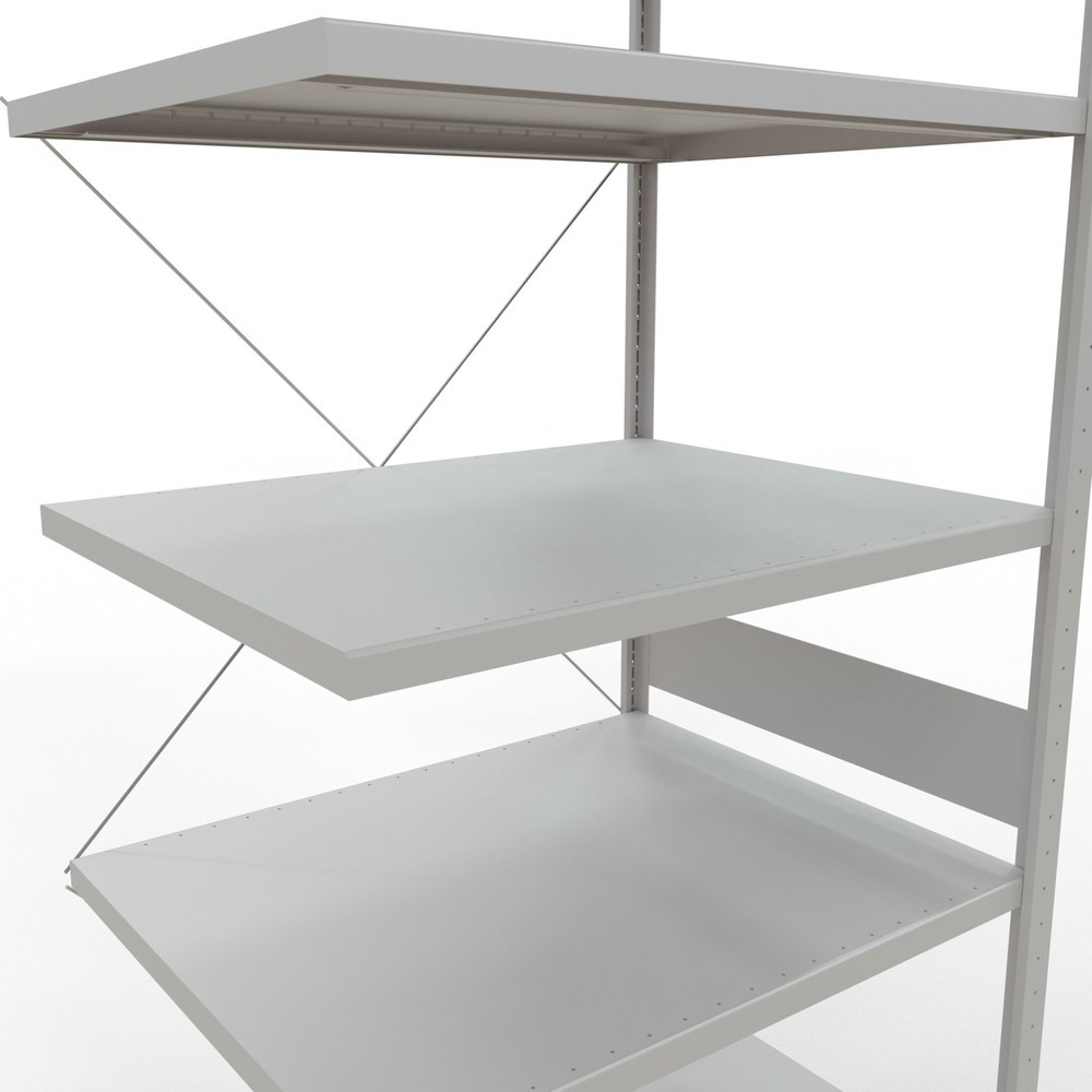 Productafbeelding nr. 5: Legbordstelling SCHULTE inhaakmontage, aanbouwelement, schapbelasting 330 kg, lichtgrijs, h x b x d 3.000 x 1.000 x 800 mm
