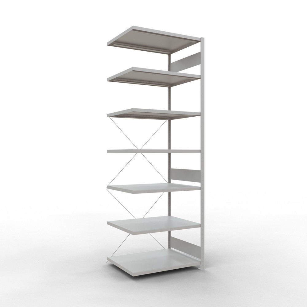 Product afbeelding: Legbordstelling SCHULTE inhaakmontage, aanbouwelement, schapbelasting 330 kg, lichtgrijs, h x b x d 3.000 x 1.000 x 800 mm