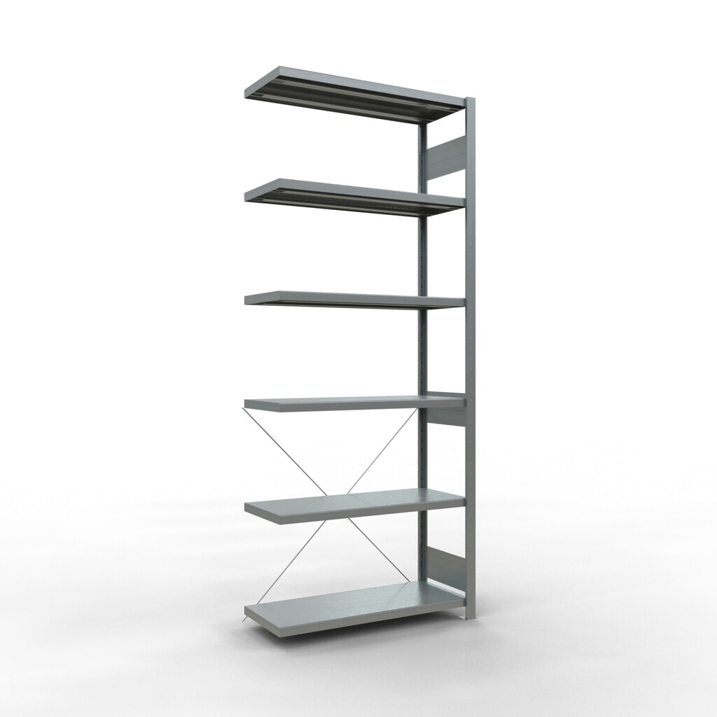 Product afbeelding: Legbordstelling SCHULTE steekmontage, AE, VL 330 kg, verzinkt, hxbxd 2.500 x 1.000 x 400 mm