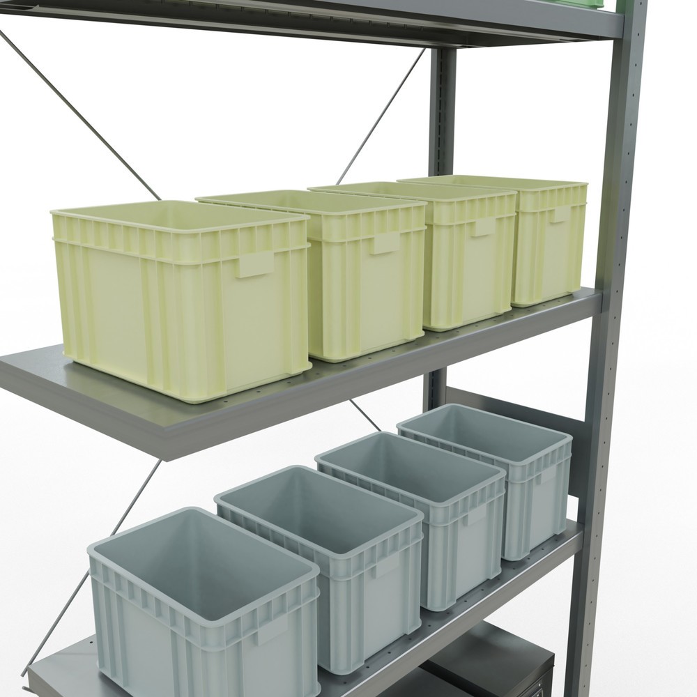 Productafbeelding nr. 4: Legbordstelling SCHULTE steekmontage, AE, VL 330 kg, verzinkt, hxbxd 3.000 x 1.000 x 400 mm