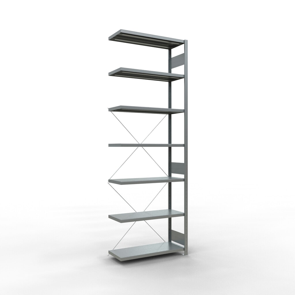 Product afbeelding: Legbordstelling SCHULTE steekmontage, AE, VL 330 kg, verzinkt, hxbxd 3.000 x 1.000 x 400 mm