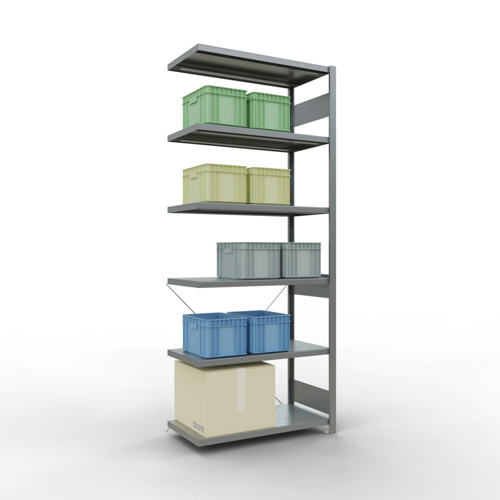Productafbeelding nr. 3: Legbordstelling SCHULTE inhaakmontage, aanbouwelement, schapbelasting 330 kg, verzinkt, h x b x d 2.500 x 1.000 x 500 mm