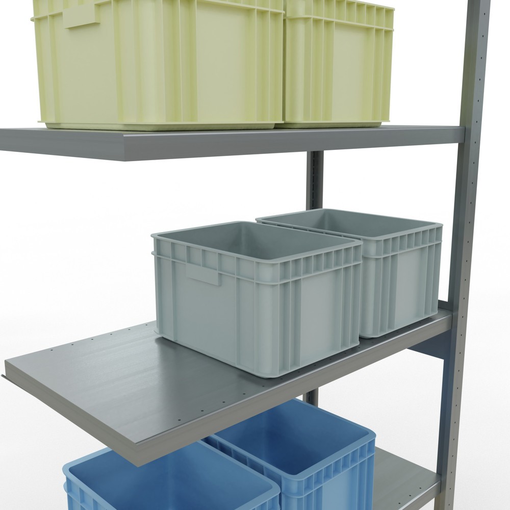 Productafbeelding nr. 4: Legbordstelling SCHULTE inhaakmontage, aanbouwelement, schapbelasting 330 kg, verzinkt, h x b x d 2.500 x 1.000 x 500 mm