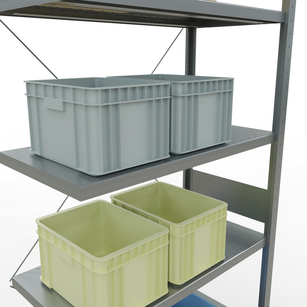 Productafbeelding nr. 4: Legbordstelling SCHULTE inhaakmontage, aanbouwelement, schapbelasting 330 kg, verzinkt, h x b x d 3.000 x 1.000 x 500 mm