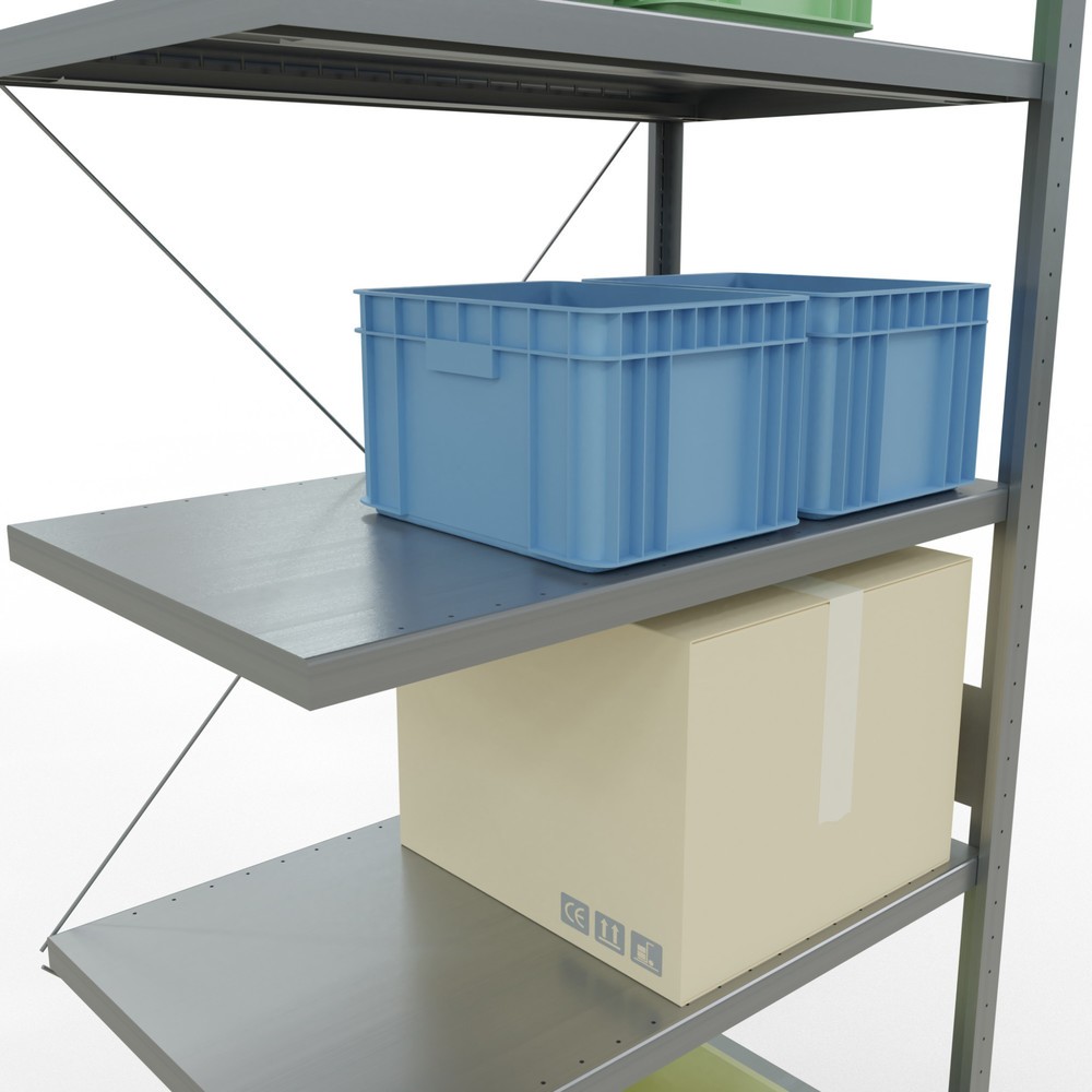 Productafbeelding nr. 4: Legbordstelling SCHULTE inhaakmontage, aanbouwelement, schapbelasting 330 kg, verzinkt, h x b x d 3.000 x 1.000 x 600 mm