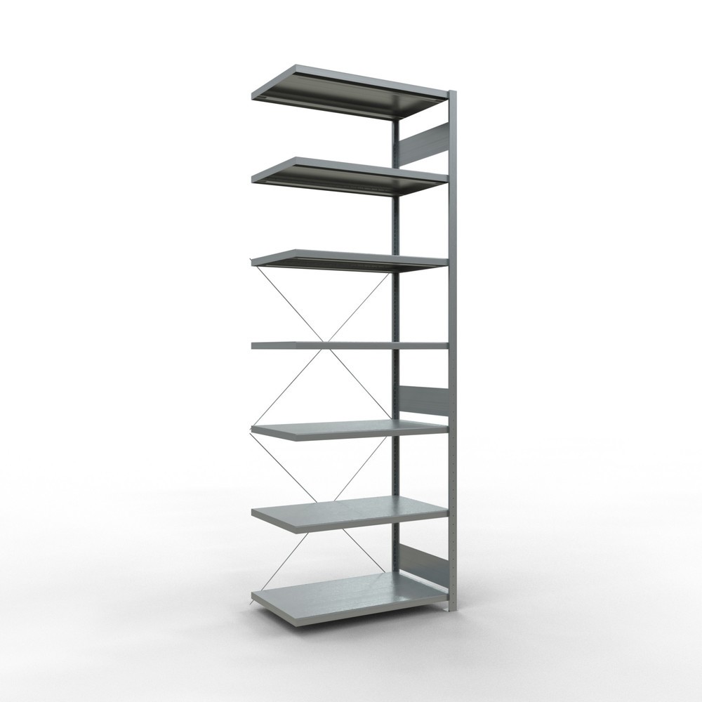 Productafbeelding nr. 1: Legbordstelling SCHULTE inhaakmontage, aanbouwelement, schapbelasting 330 kg, verzinkt, h x b x d 3.000 x 1.000 x 600 mm
