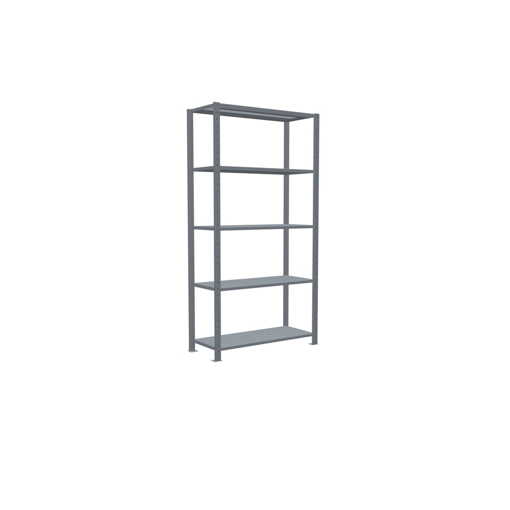 Productafbeelding nr. 2: Legbordstelling SCHULTE, verzinkt, met 5 legborden van plaatstaal, vaklast 330 kg, hxbxd 2.000 x 1.060 x 436 mm