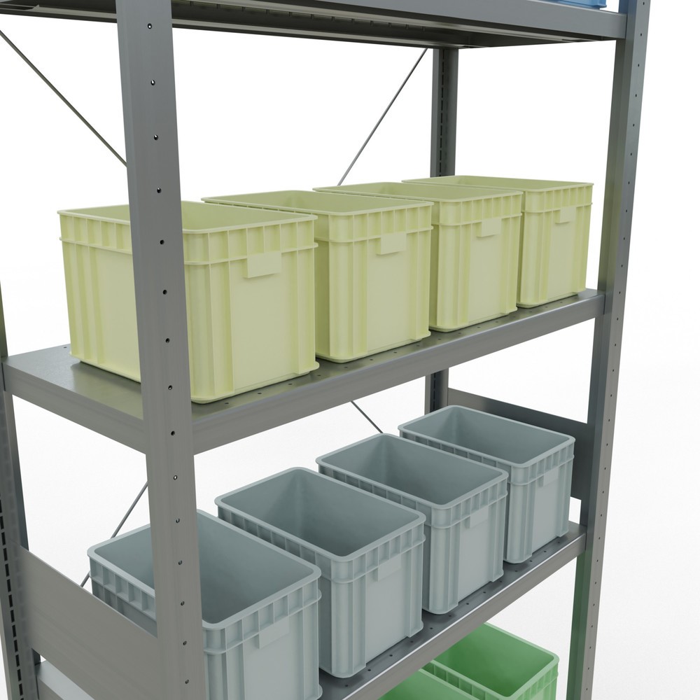 Productafbeelding nr. 4: Legbordstelling SCHULTE, verzinkt, vaklast 330 kg, hxbxd 3.000 x 1.060 x 436 mm