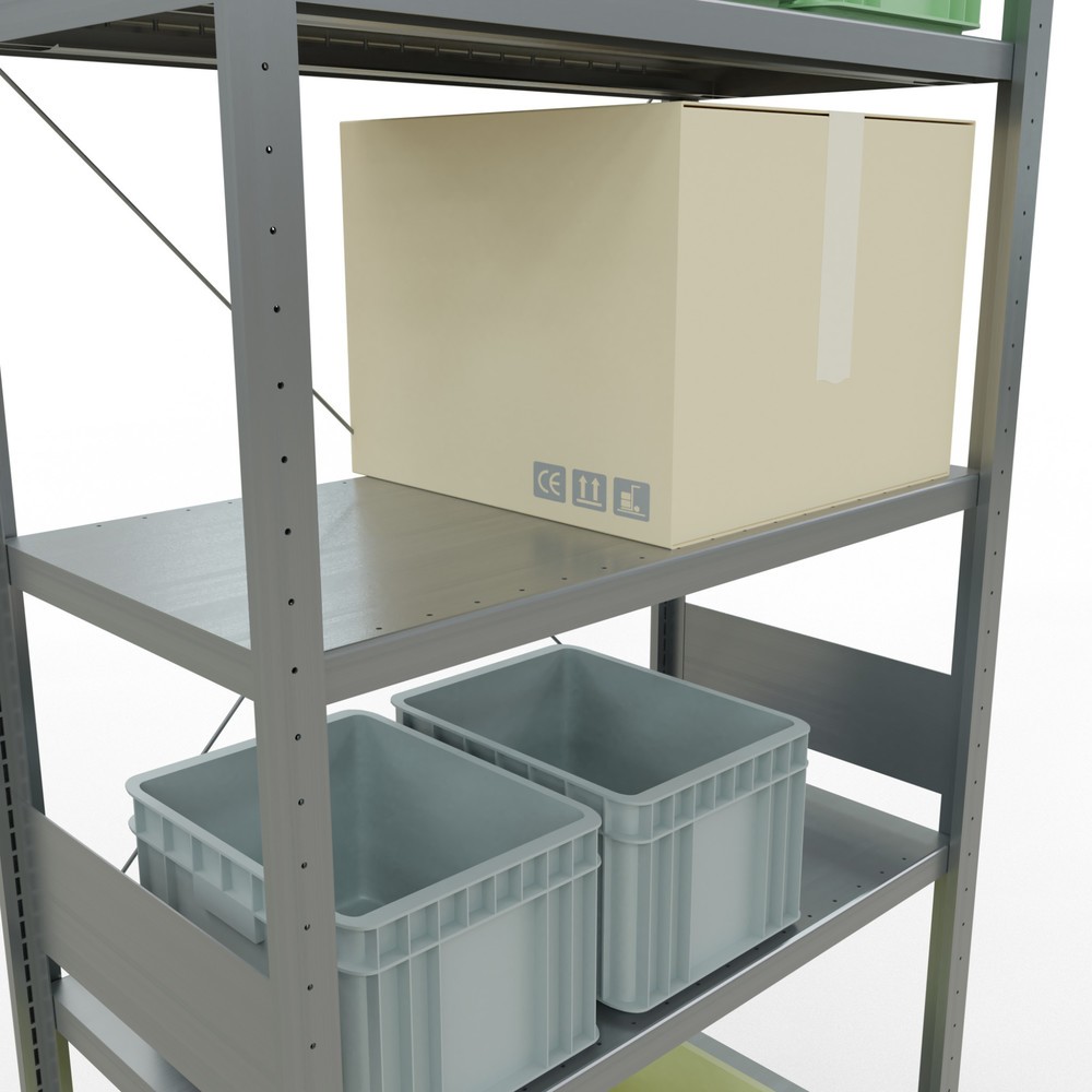 Productafbeelding nr. 4: Legbordstelling SCHULTE, verzinkt, vaklast 330 kg, hxbxd 3.000 x 1.060 x 536 mm