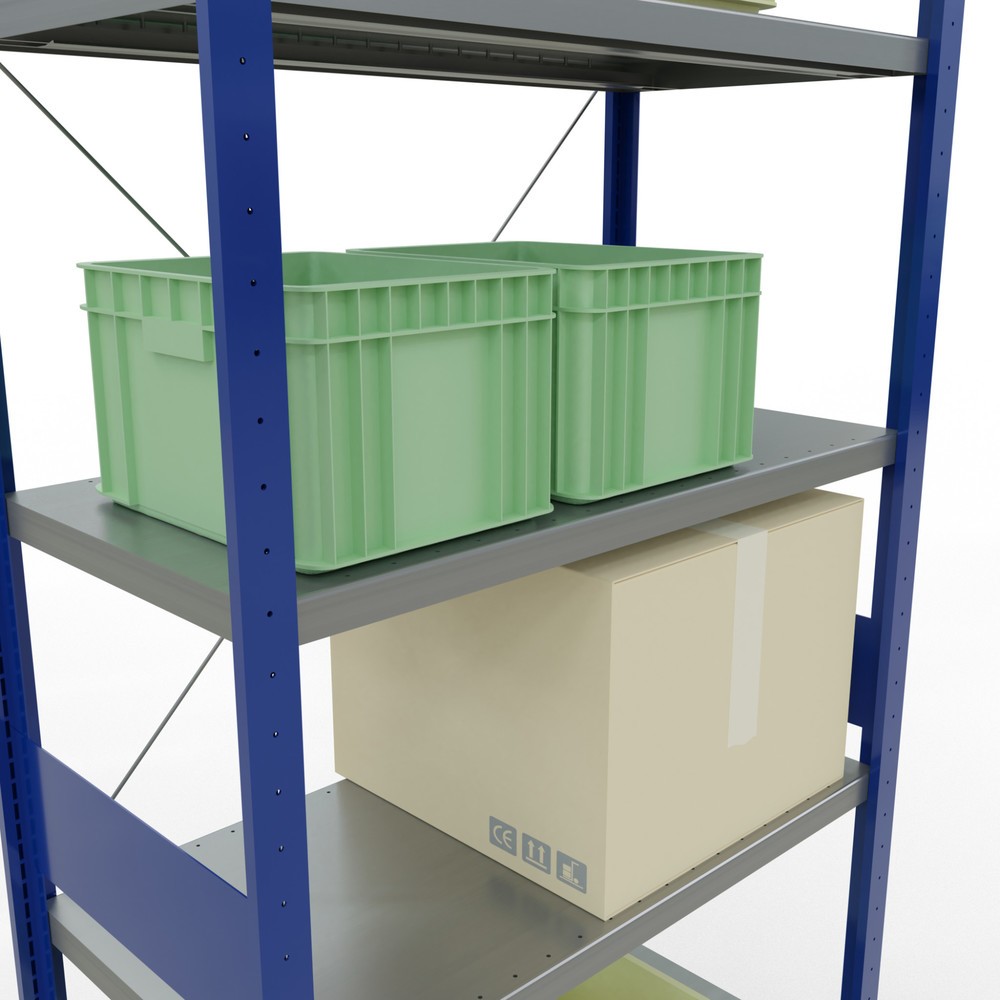 Productafbeelding nr. 4: Legbordstelling SCHULTE, gentiaanblauw / verzinkt, vaklast 330 kg, hxbxd 3.000 x 1.060 x 536 mm