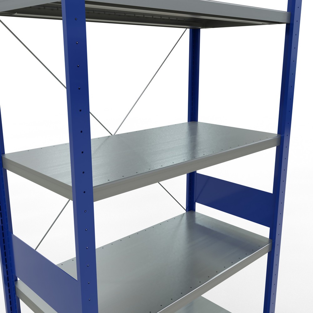 Productafbeelding nr. 5: Legbordstelling SCHULTE, gentiaanblauw / verzinkt, vaklast 330 kg, hxbxd 3.000 x 1.060 x 536 mm