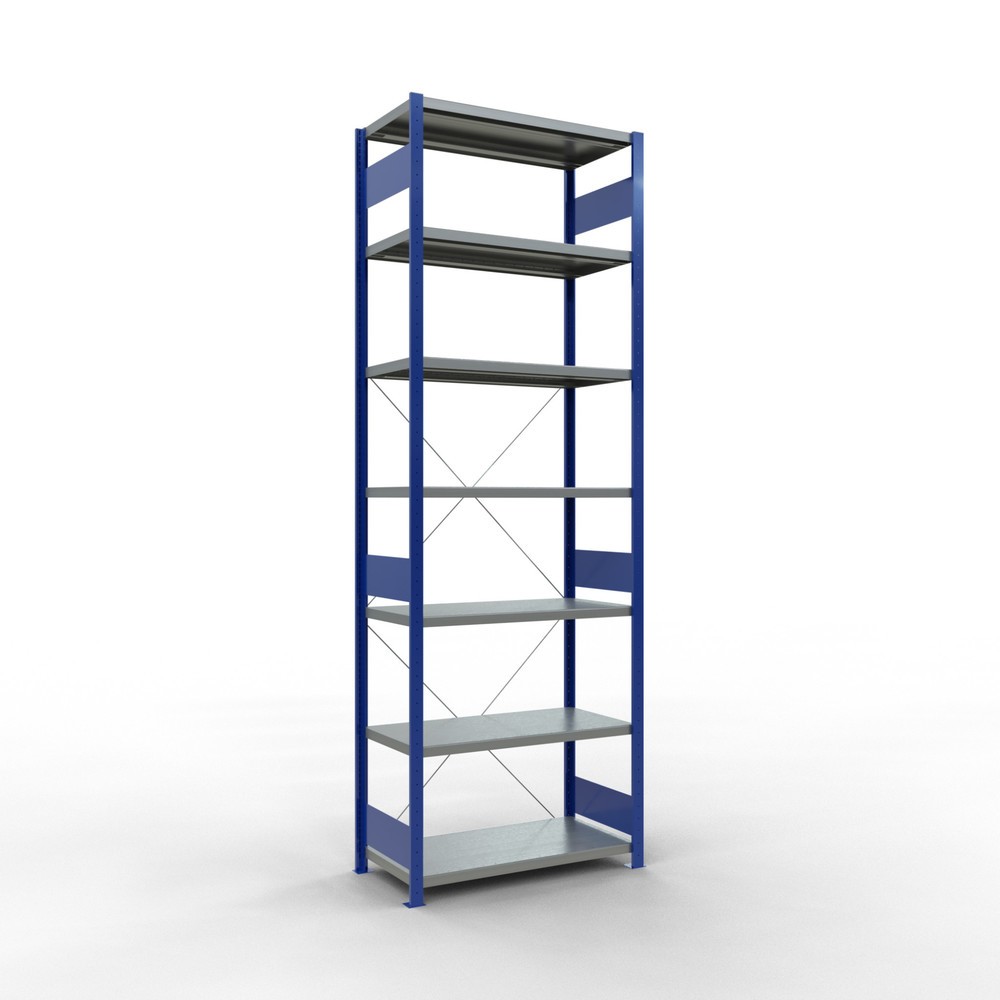 Product afbeelding: Legbordstelling SCHULTE, gentiaanblauw / verzinkt, vaklast 330 kg, hxbxd 3.000 x 1.060 x 536 mm