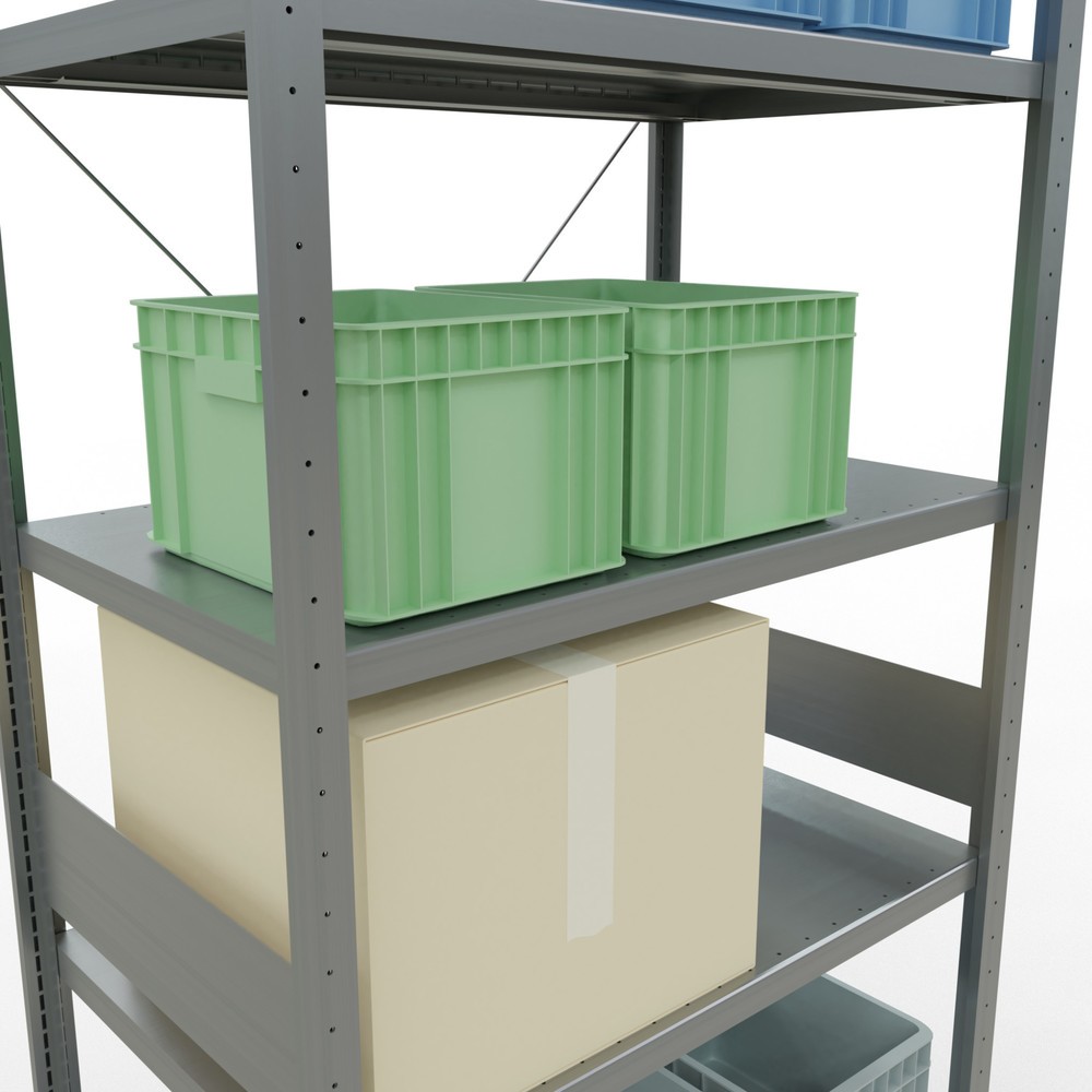 Productafbeelding nr. 4: Legbordstelling SCHULTE, verzinkt, vaklast 330 kg, hxbxd 3.000 x 1.060 x 636 mm