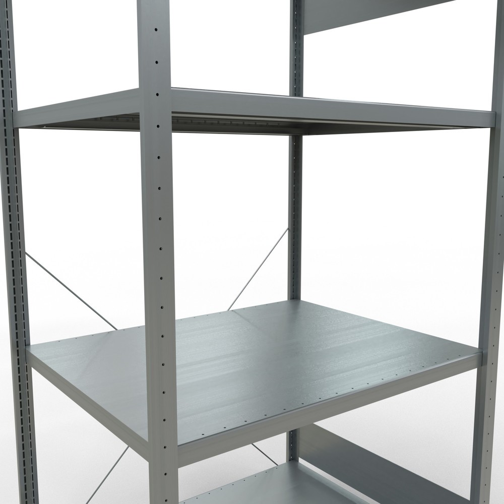 Productafbeelding nr. 5: Legbordstelling SCHULTE, verzinkt, met 5 legborden van plaatstaal, vaklast 330 kg, hxbxd 2.000 x 1.060 x 836 mm