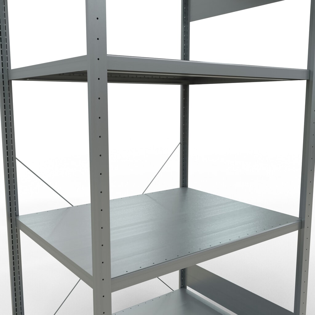 Productafbeelding nr. 5: Legbordstelling SCHULTE, verzinkt, met 5 legborden van plaatstaal, vaklast 330 kg, hxbxd 2.000 x 1.060 x 836 mm