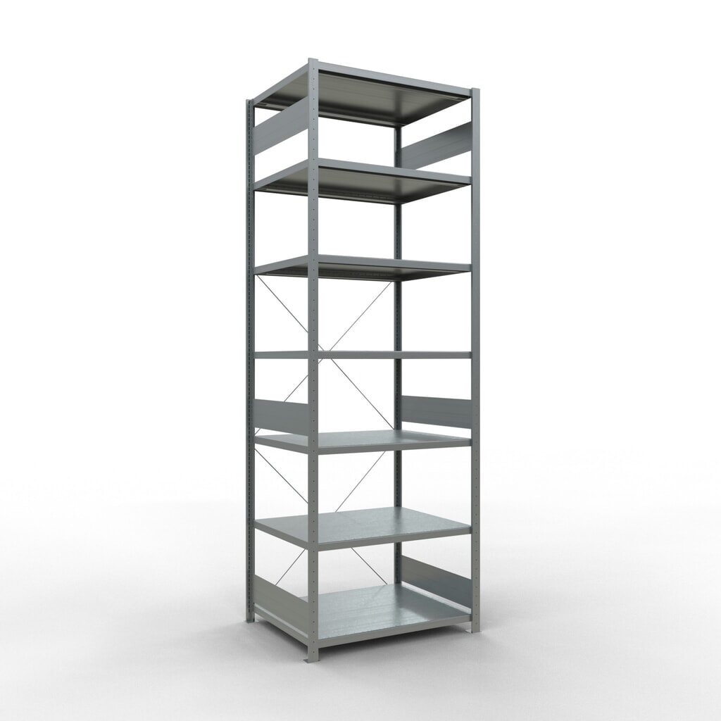 Product afbeelding: Legbordstelling SCHULTE, verzinkt, vaklast 330 kg, hxbxd 3.000 x 1.060 x 836 mm