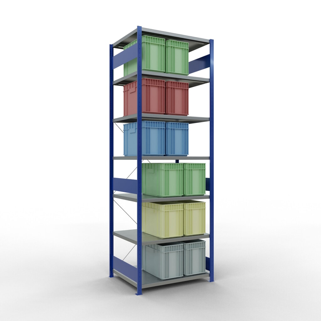 Legbordstelling SCHULTE, gentiaanblauw / verzinkt, vaklast 330 kg, hxbxd 3.000 x 1.060 x 836 mm Productafbeelding nr. 3: Legbordstelling SCHULTE, gentiaanblauw / verzinkt, vaklast 330 kg, hxbxd 3.000 x 1.060 x 836 mm
