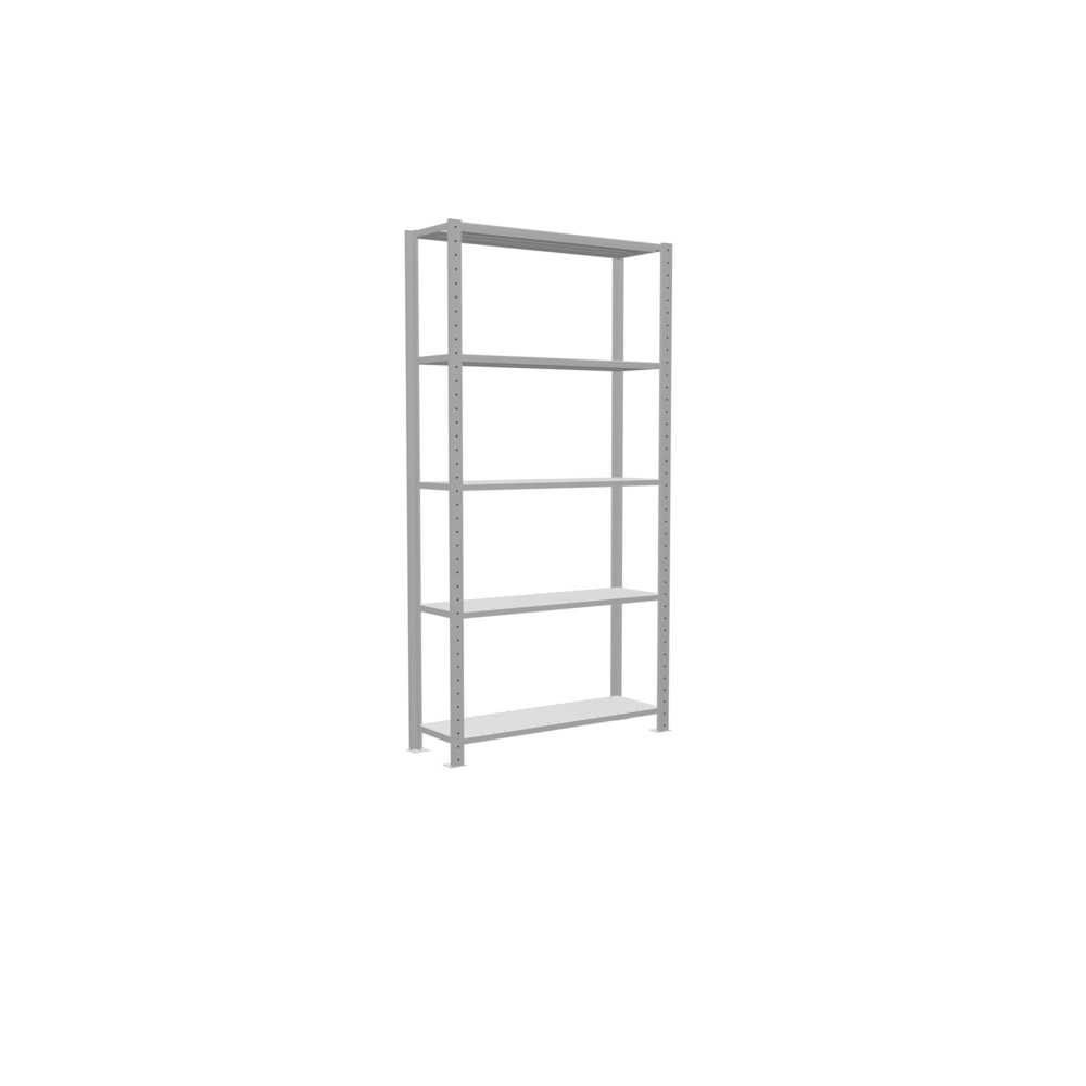Productafbeelding nr. 2: Legbordstelling SCHULTE, lichtgrijs, met 5 legborden van plaatstaal, vaklast 330 kg, hxbxd 2.000 x 1.060 x 336 mm