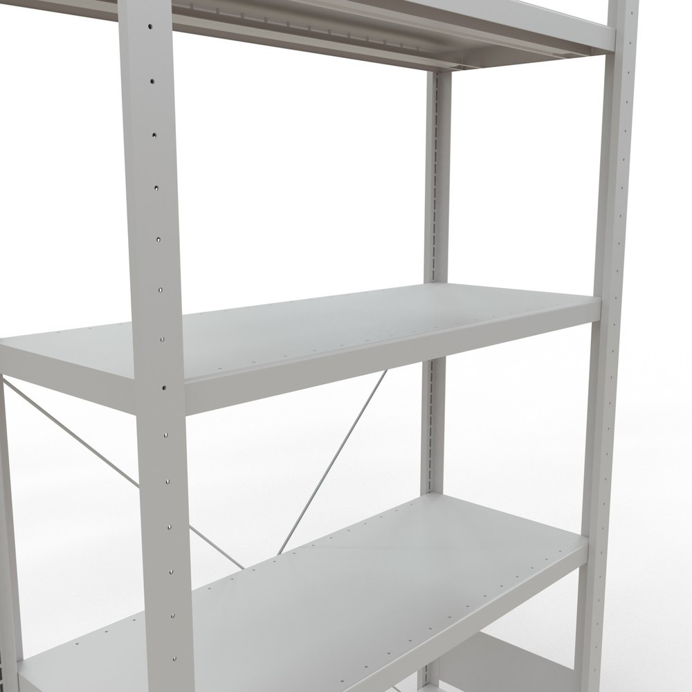 Productafbeelding nr. 5: Legbordstelling SCHULTE, lichtgrijs, met 5 legborden van plaatstaal, vaklast 330 kg, hxbxd 2.000 x 1.060 x 436 mm