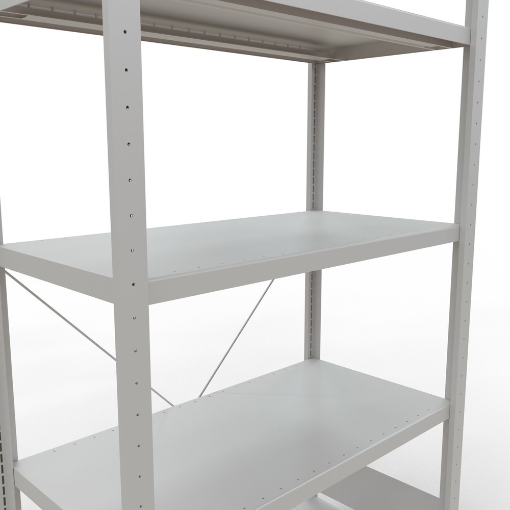 Productafbeelding nr. 5: Legbordstelling SCHULTE, lichtgrijs, met 5 legborden van plaatstaal, vaklast 330 kg, hxbxd 2.000 x 1.060 x 536 mm