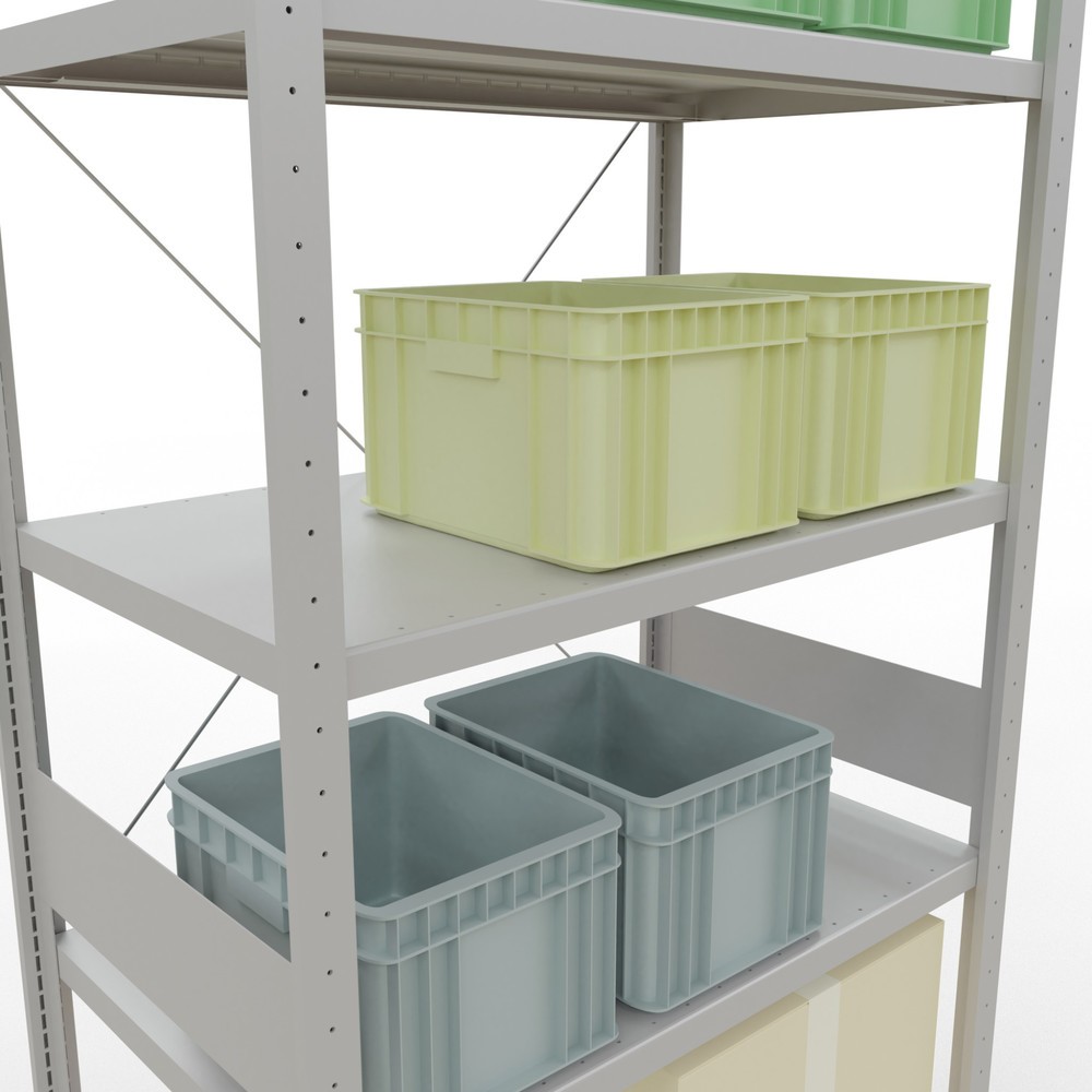 Productafbeelding nr. 4: Legbordstelling SCHULTE, lichtgrijs, vaklast 330 kg, hxbxd 3.000 x 1.060 x 636 mm