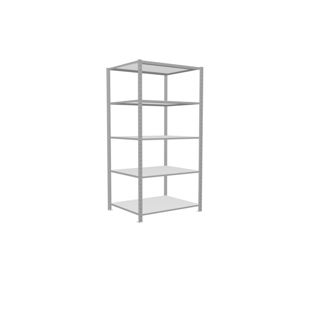 Productafbeelding nr. 2: Legbordstelling SCHULTE, lichtgrijs, met 5 legborden van plaatstaal, vaklast 330 kg, hxbxd 2.000 x 1.060 x 836 mm
