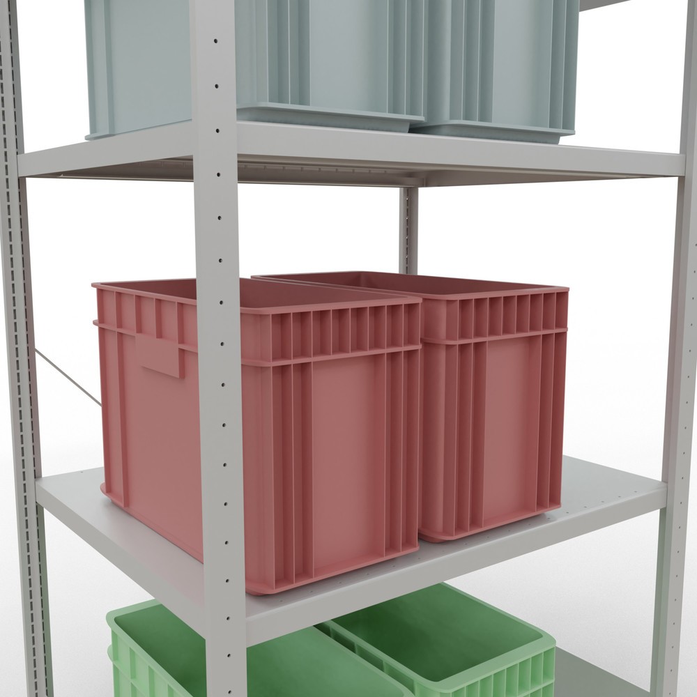 Productafbeelding nr. 4: Legbordstelling SCHULTE, lichtgrijs, met 5 legborden van plaatstaal, vaklast 330 kg, hxbxd 2.000 x 1.060 x 836 mm