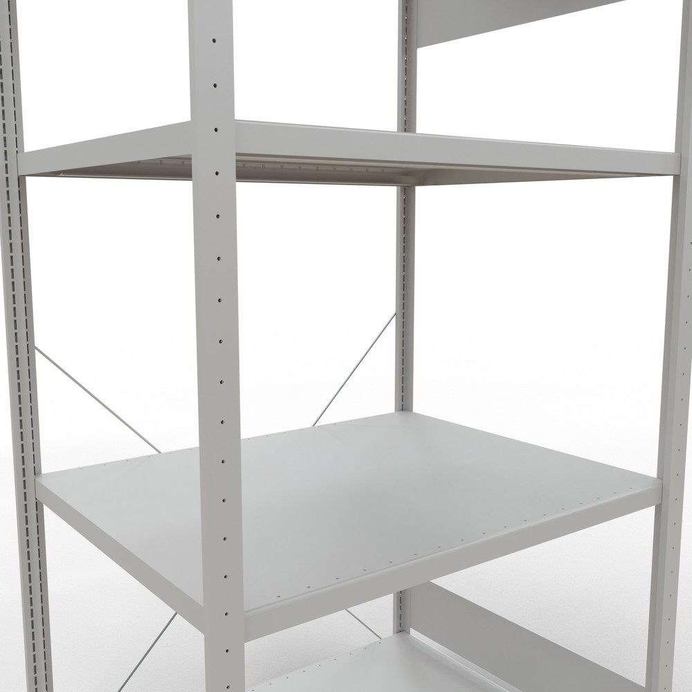 Productafbeelding nr. 5: Legbordstelling SCHULTE, lichtgrijs, met 5 legborden van plaatstaal, vaklast 330 kg, hxbxd 2.000 x 1.060 x 836 mm