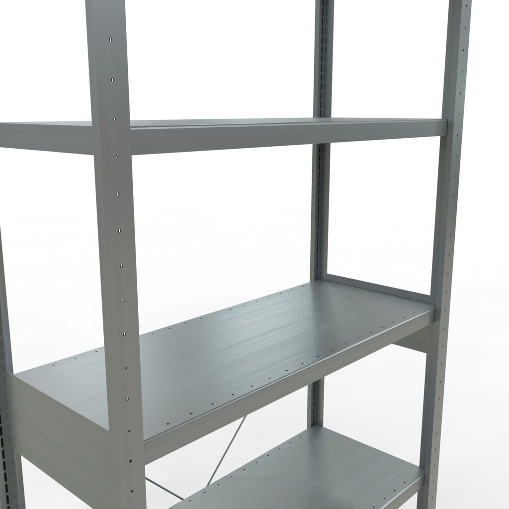 Legbordstelling SCHULTE, verzinkt, vaklast 330 kg, hxbxd 2.500 x 1.060 x 436 mm Productafbeelding nr. 5: Legbordstelling SCHULTE, verzinkt, vaklast 330 kg, hxbxd 2.500 x 1.060 x 436 mm