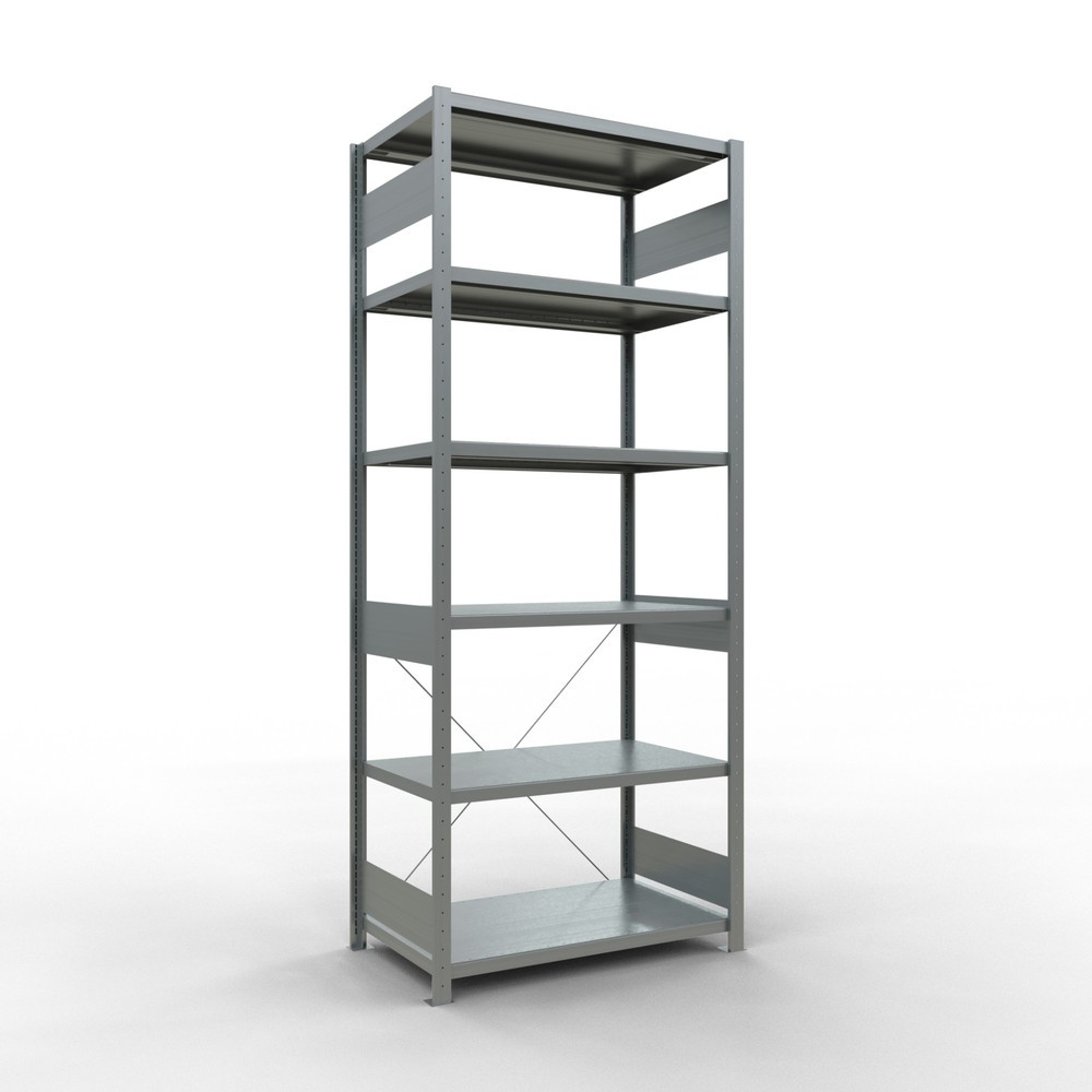 Product afbeelding: Legbordstelling SCHULTE, verzinkt, vaklast 330 kg, hxbxd 2.500 x 1.060 x 636 mm