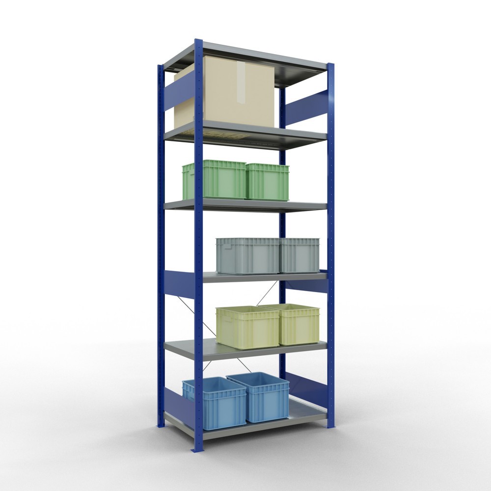 Productafbeelding nr. 3: Legbordstelling SCHULTE, gentiaanblauw / verzinkt, vaklast 330 kg, hxbxd 2.500 x 1.060 x 636 mm