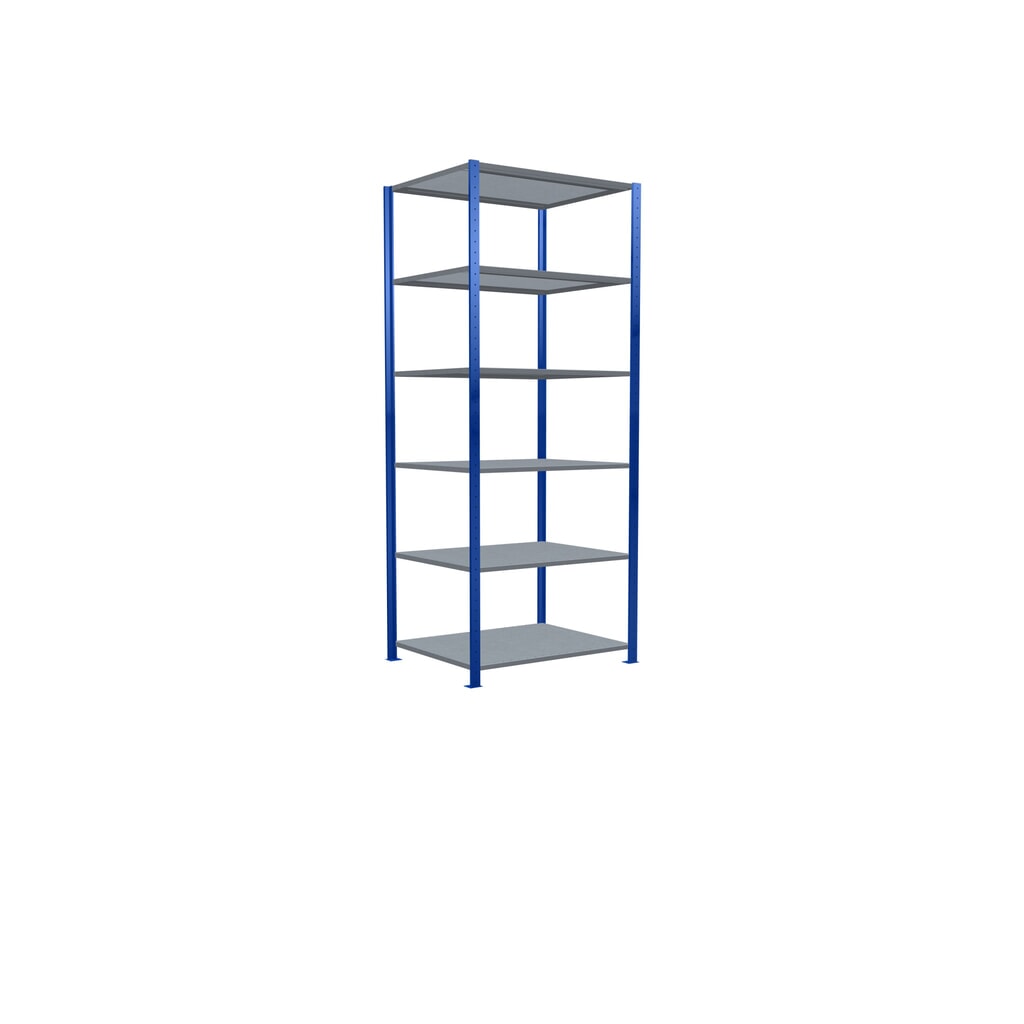 Legbordstelling SCHULTE, gentiaanblauw / verzinkt, vaklast 330 kg, hxbxd 2.500 x 1.060 x 836 mm Productafbeelding nr. 2: Legbordstelling SCHULTE, gentiaanblauw / verzinkt, vaklast 330 kg, hxbxd 2.500 x 1.060 x 836 mm