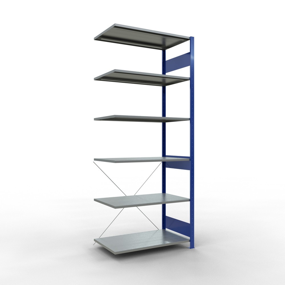 Product afbeelding: Legbordstelling SCHULTE steeksysteem, AE, VL 150 kg, gentiaanblauw / verzinkt, hxbxd 2.500 x 1.000 x 600 mm