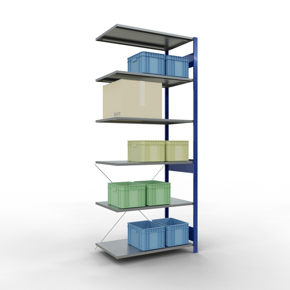 Productafbeelding nr. 4: Legbordstelling SCHULTE steeksysteem, AE, VL 150 kg, gentiaanblauw / verzinkt, hxbxd 2.500 x 1.000 x 600 mm