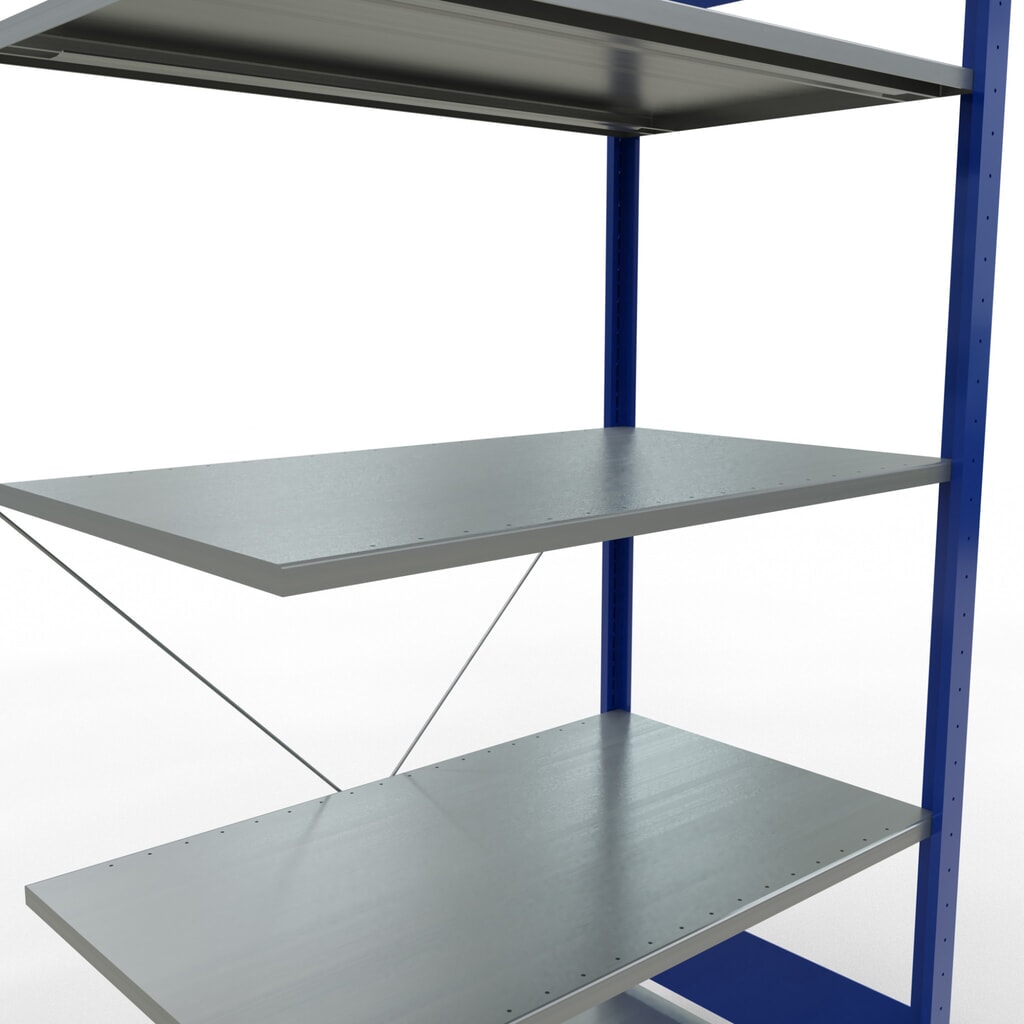 Productafbeelding nr. 2: Legbordstelling SCHULTE steeksysteem, AE, VL 150 kg, gentiaanblauw / verzinkt, hxbxd 2.000 x 1.000 x 600 mm