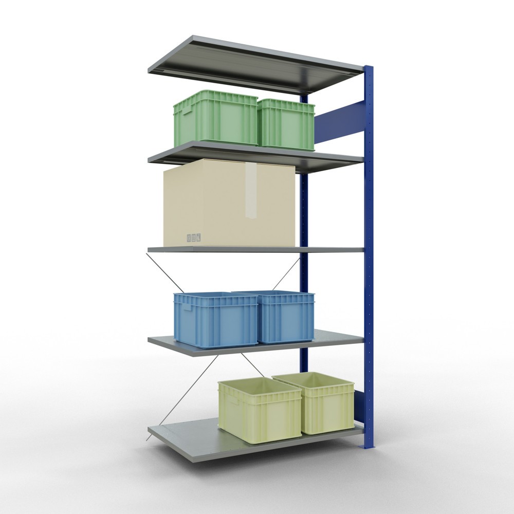 Productafbeelding nr. 4: Legbordstelling SCHULTE steeksysteem, AE, VL 150 kg, gentiaanblauw / verzinkt, hxbxd 2.000 x 1.000 x 600 mm