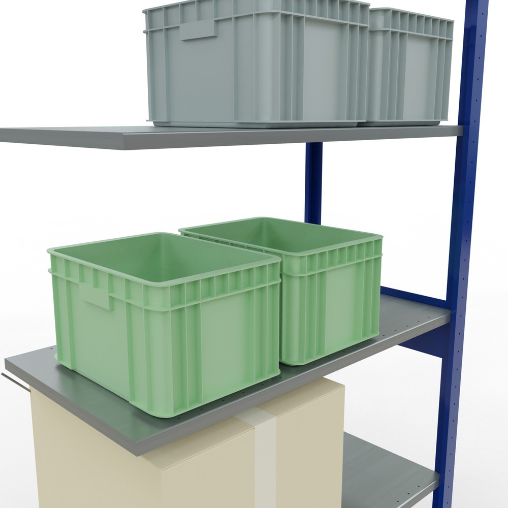 Productafbeelding nr. 3: Legbordstelling SCHULTE steeksysteem, AE, VL 150 kg, gentiaanblauw / verzinkt, hxbxd 2.500 x 1.000 x 500 mm