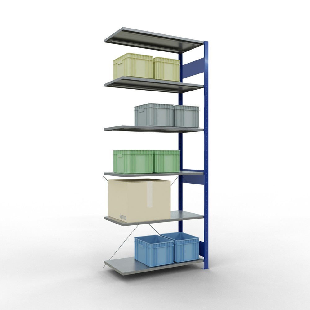 Productafbeelding nr. 4: Legbordstelling SCHULTE steeksysteem, AE, VL 150 kg, gentiaanblauw / verzinkt, hxbxd 2.500 x 1.000 x 500 mm